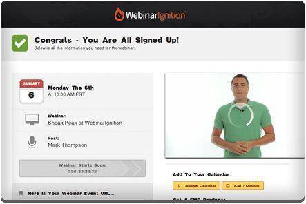 Webinar registration thank you page