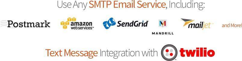Integrate with any SMTP email service provider